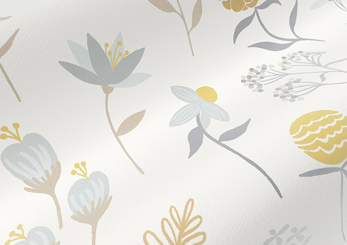 Floral Whimsy, Silver - Made to Measure Curtains - Image 4